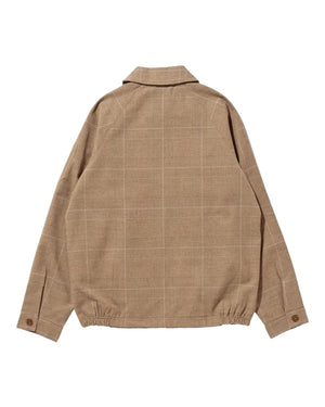 Cookman Delivery Jacket w/ Lining - Glen Check Brown - -