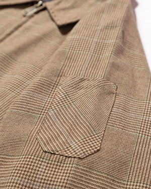Cookman Delivery Jacket w/ Lining - Glen Check Brown - -