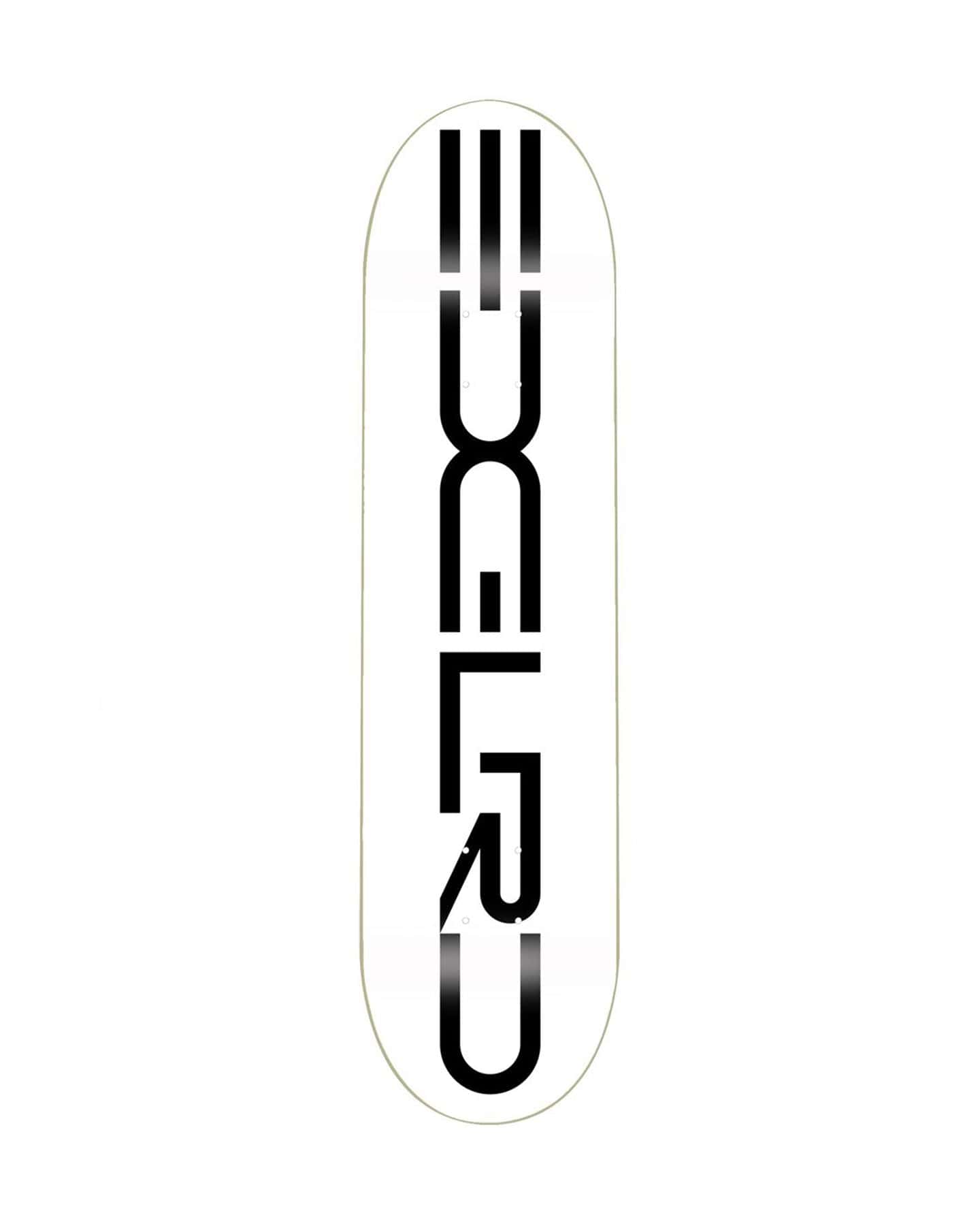 EDGLRD Tech Script Team Deck Black / White - 8.5" - Tech-Script-Team-Deck-White-Black - 36948471