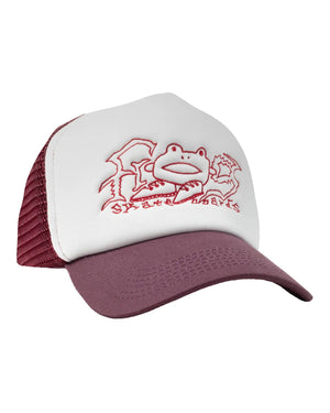 Frog Big Shoes Trucker Hat - Maroon - FRO-SP24-34 - 810121104538