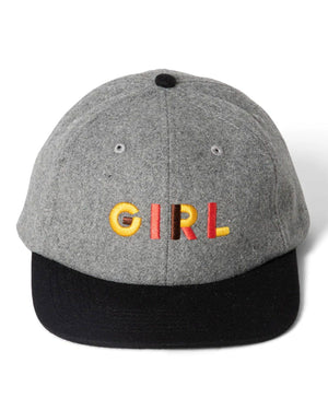 Girl Jeron Wool 6 Panel Hat - Grey / Black - -