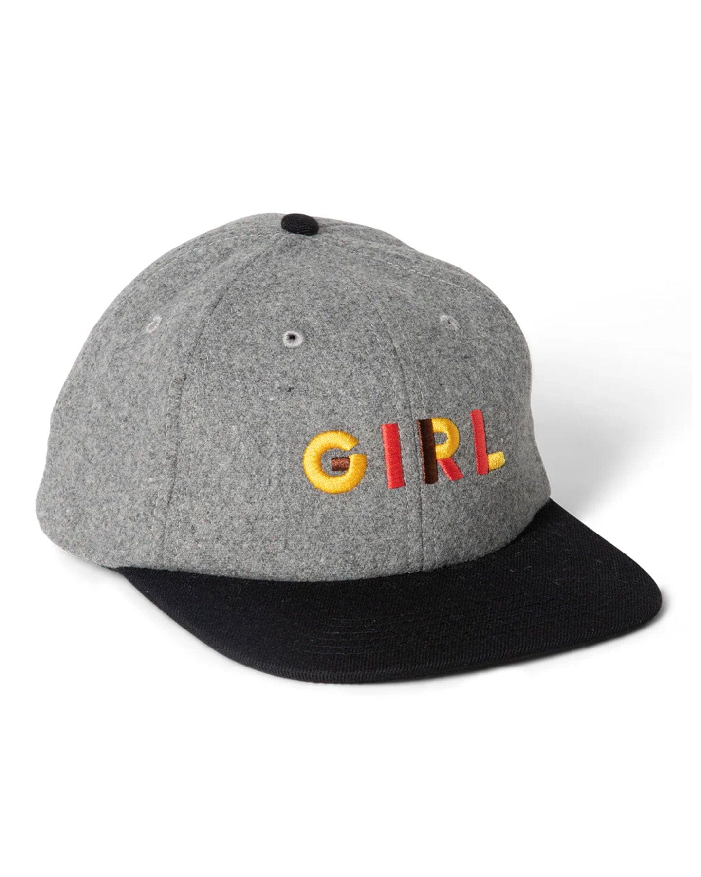 Girl Jeron Wool 6 Panel Hat - Grey / Black - -