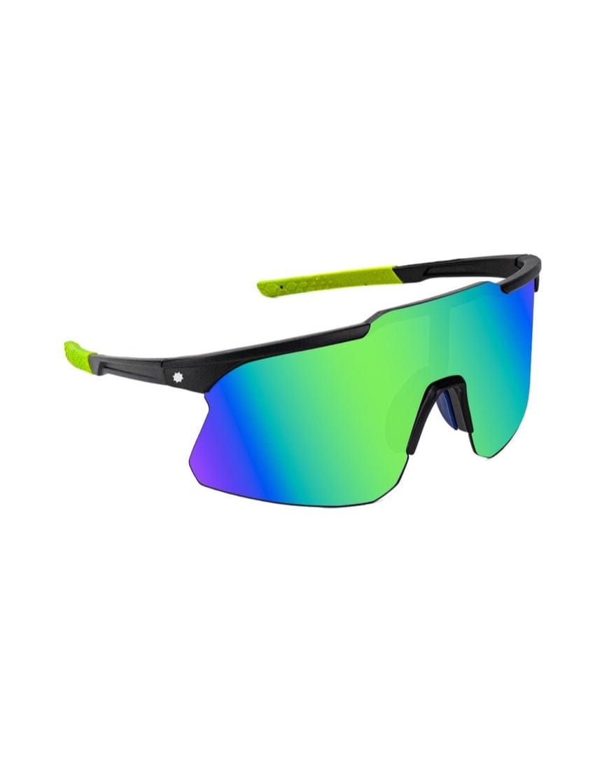 Glassy Cooper Polarized Sunglasses - Black / Green / Green Mirror - sh-coo-blk/gm - 614524464134