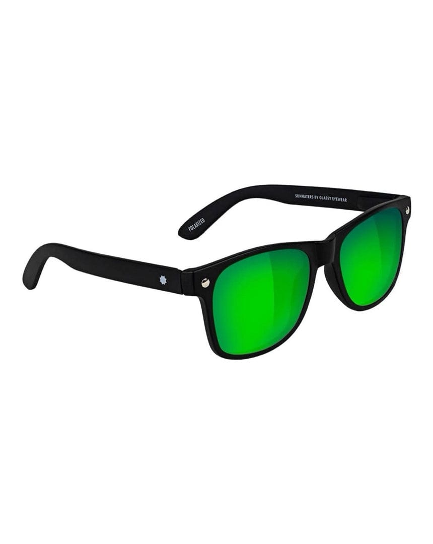 Glassy Deric Polarized - Matte Black / Green Mirror - sh-drc-mtblk/gm - 732535994164