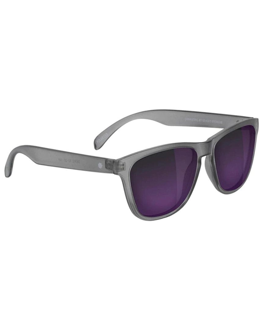 Glassy Deric Polarized - Matte Transparent Dark Grey / Purple Mirror - sh-drc-drkgry/pm - 732535994645