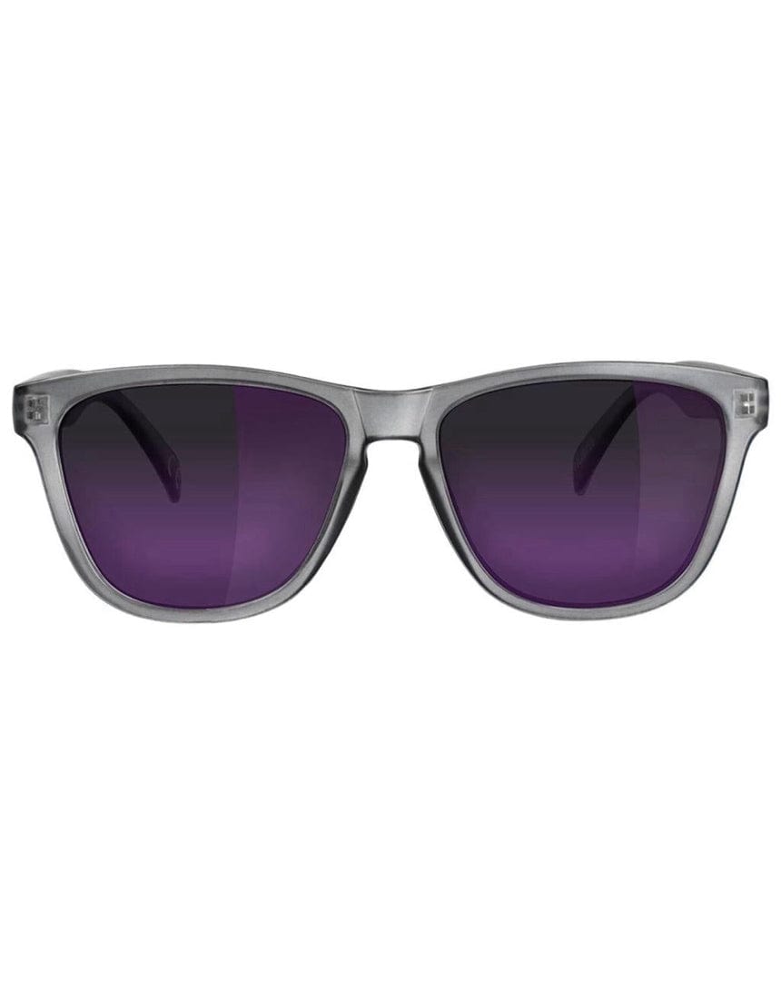 Glassy Deric Polarized - Matte Transparent Dark Grey / Purple Mirror - sh-drc-drkgry/pm - 732535994645