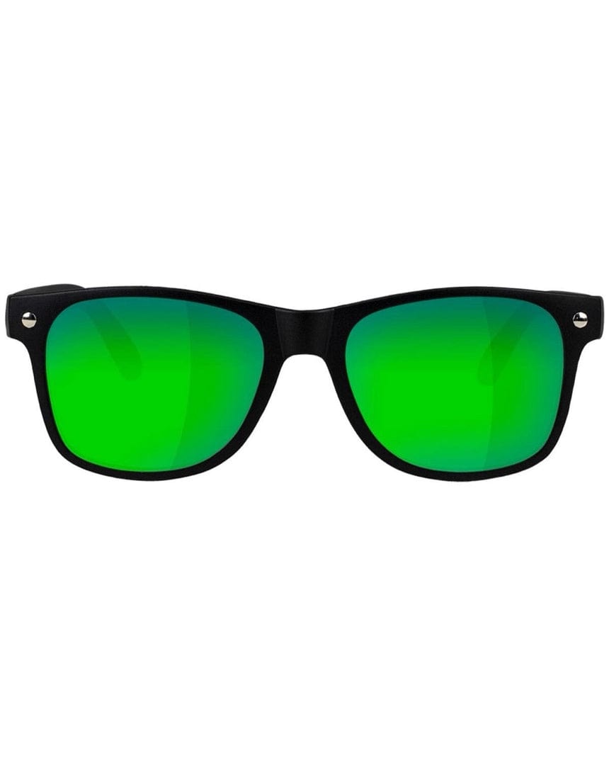 Glassy Leonard Polarized - Matte Black / Green Mirror - sh-leo-mtblk/gm - 732535994607