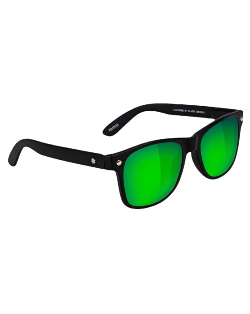 Glassy Leonard Polarized - Matte Black / Green Mirror - sh-leo-mtblk/gm - 732535994607