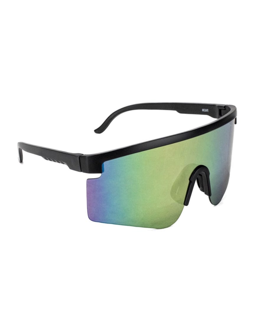 Glassy Mojave Polarized Sunglasses - Black / Green Mirror - sh-moj-blk/gm - 614524463878