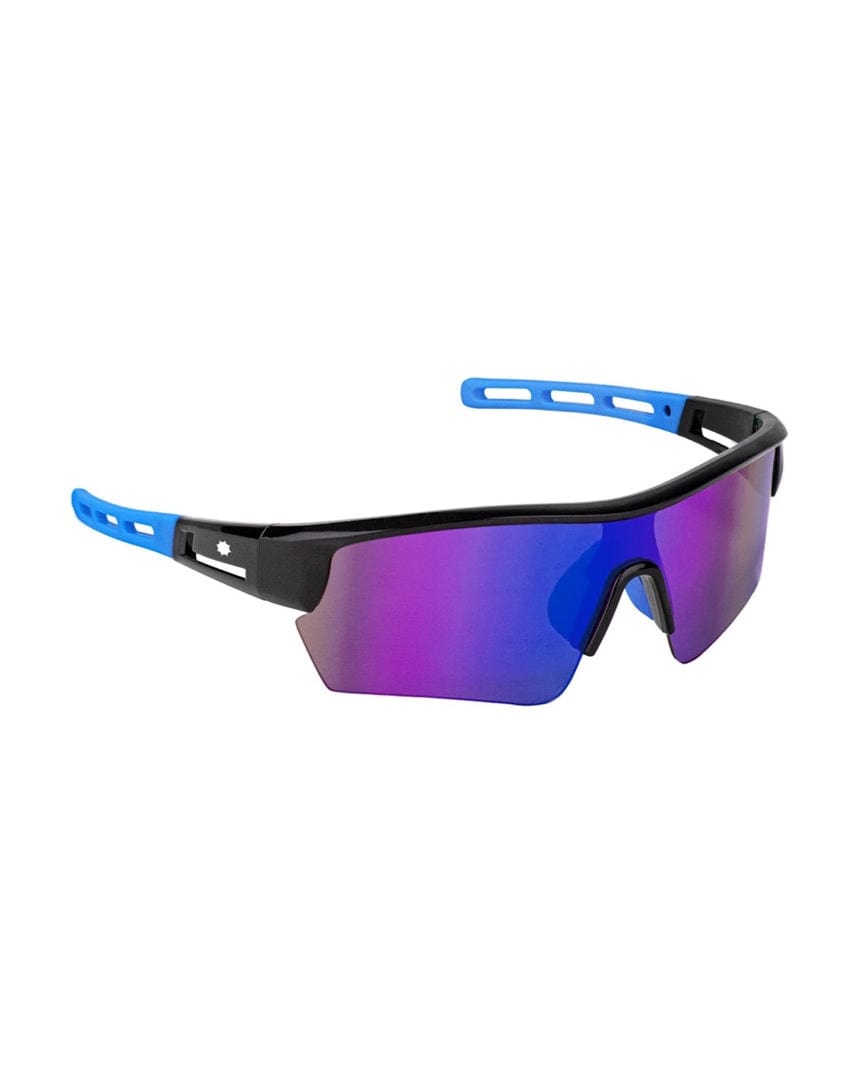 Glassy Waco Polarized Sunglasses - Black / Blue / Blue Mirror - sh-wac-blk/bm - 614524463991