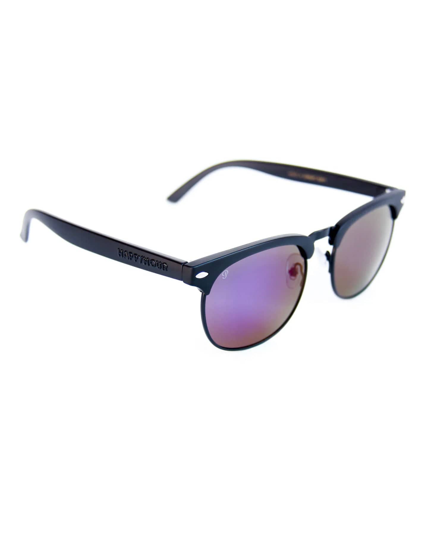 Happy Hour G2 - Matte Black / Blue Mirror Polarized - 01-01-0400p -