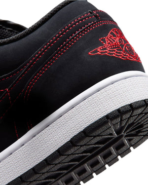 Jordan 1 Low - Black / University Red - White - -