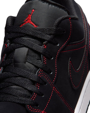 Jordan 1 Low - Black / University Red - White - -