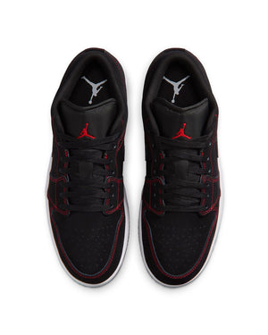 Jordan 1 Low - Black / University Red - White - -
