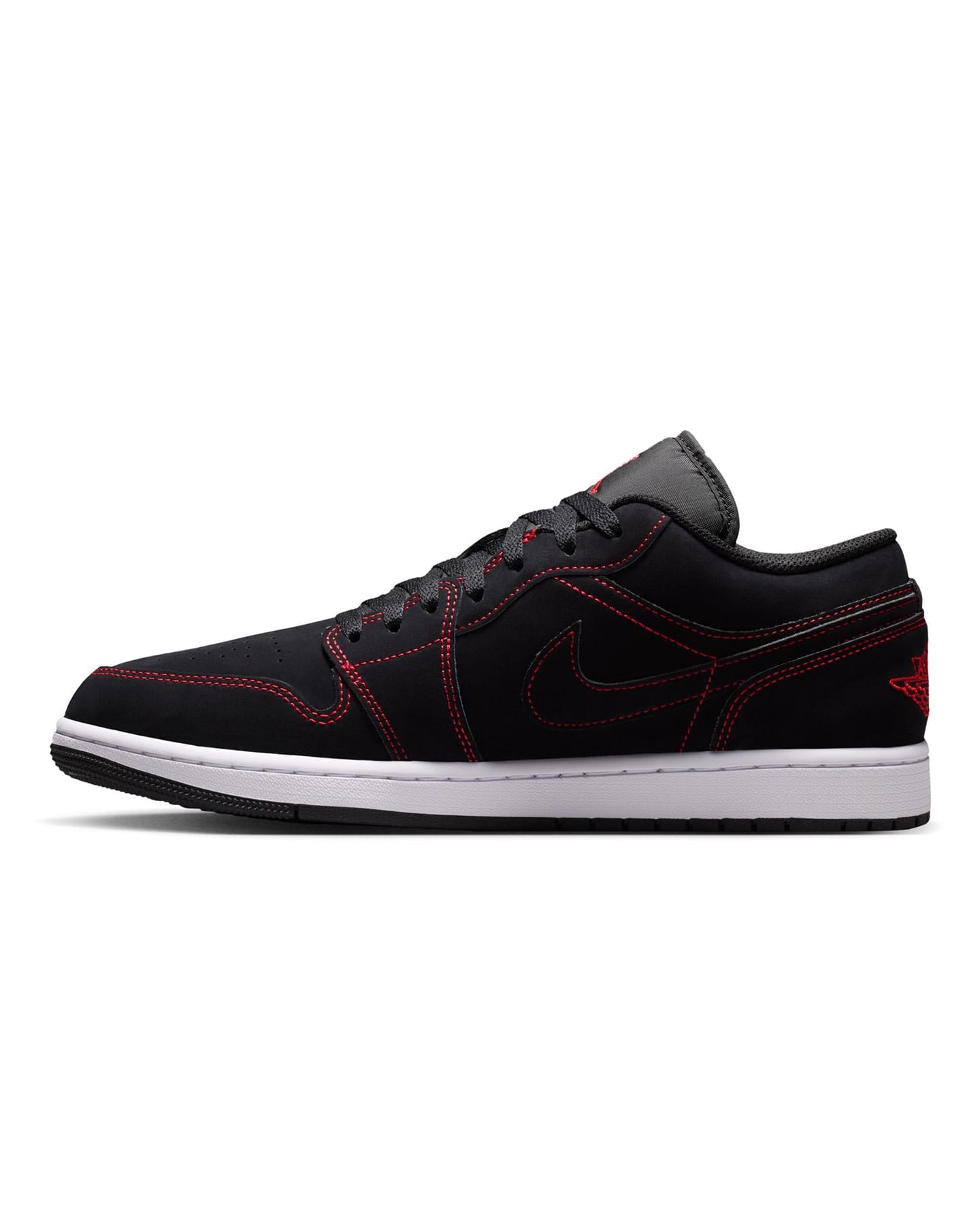 Jordan 1 Low - Black / University Red - White - -