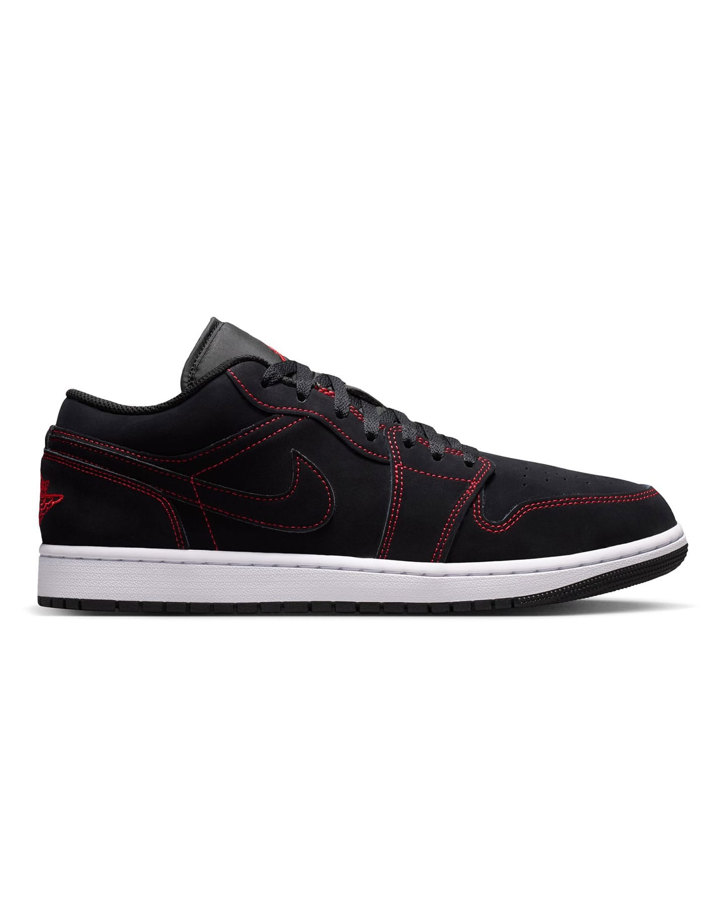 Jordan 1 Low - Black / University Red - White - -
