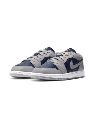 Jordan 1 Low GS - Tech Grey / College Navy - White - -