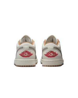 Jordan 1 Low - Sail / Fire Red - College Grey - Hemp - -