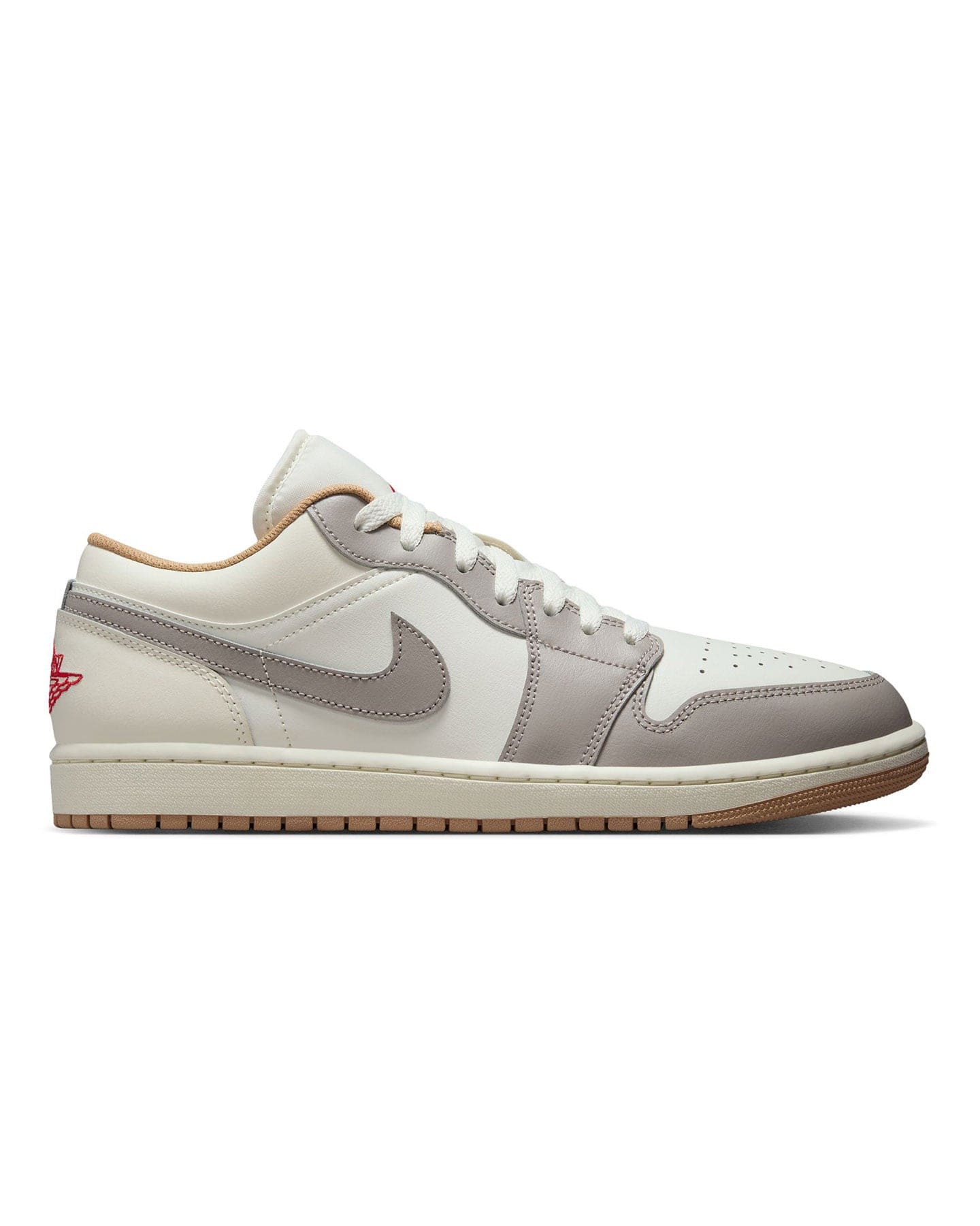 Jordan 1 Low - Sail / Fire Red - College Grey - Hemp - 553558 169 - 198482164539
