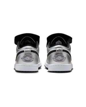 Jordan 1 Low SE - White / Black / Metallic Silver - -