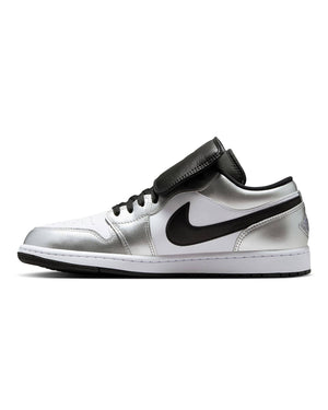 Jordan 1 Low SE - White / Black / Metallic Silver - -