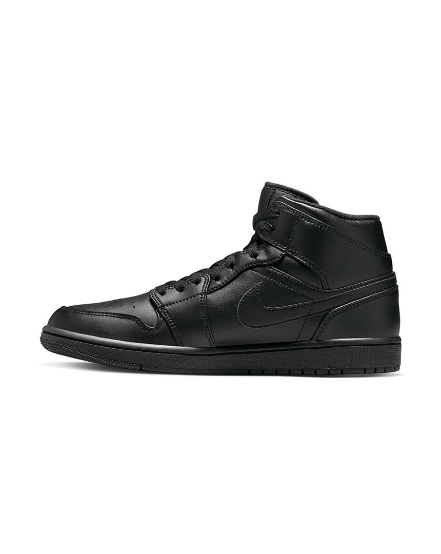 Jordan 1 Mid - Black / Black / Black - -