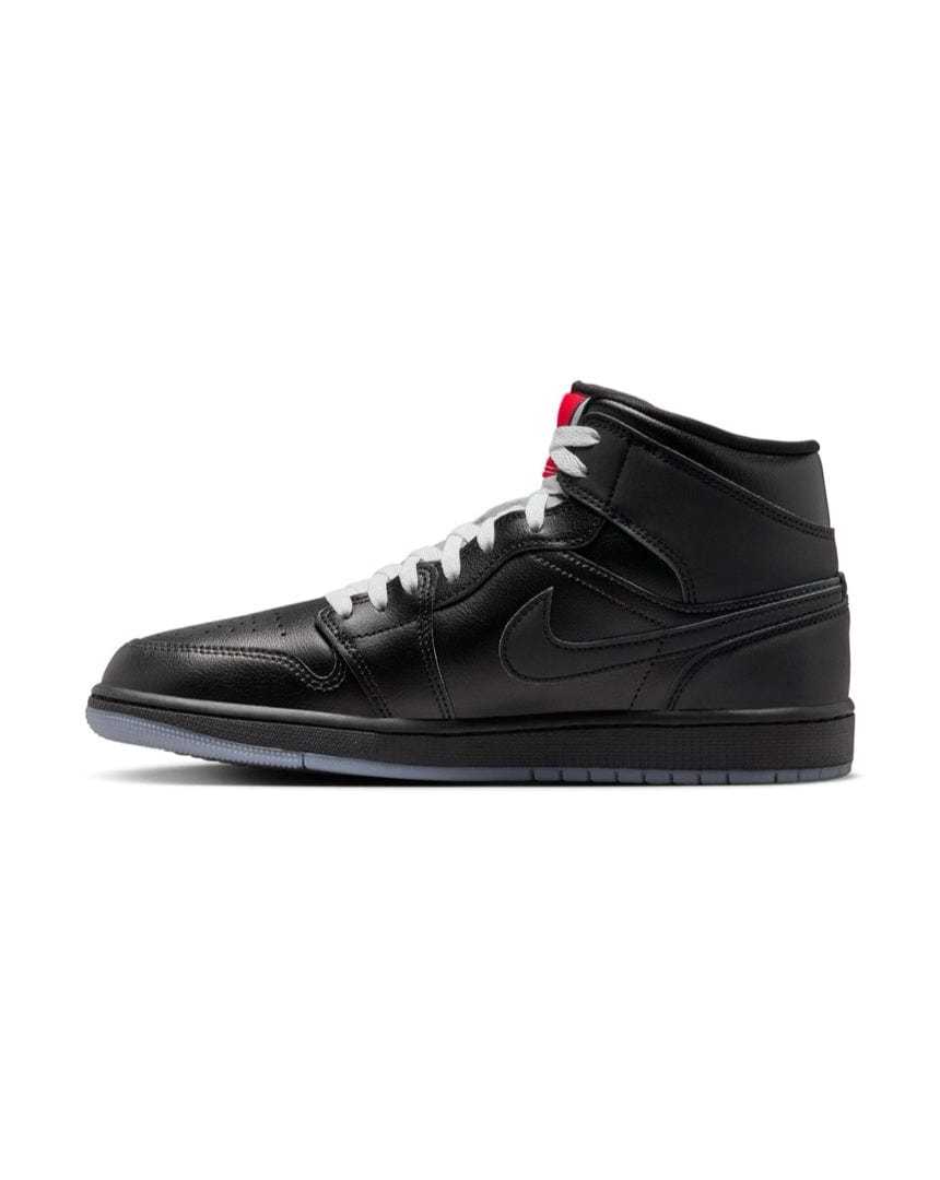 Jordan 1 Mid SE - Black / Black - White - Wolf Grey - -