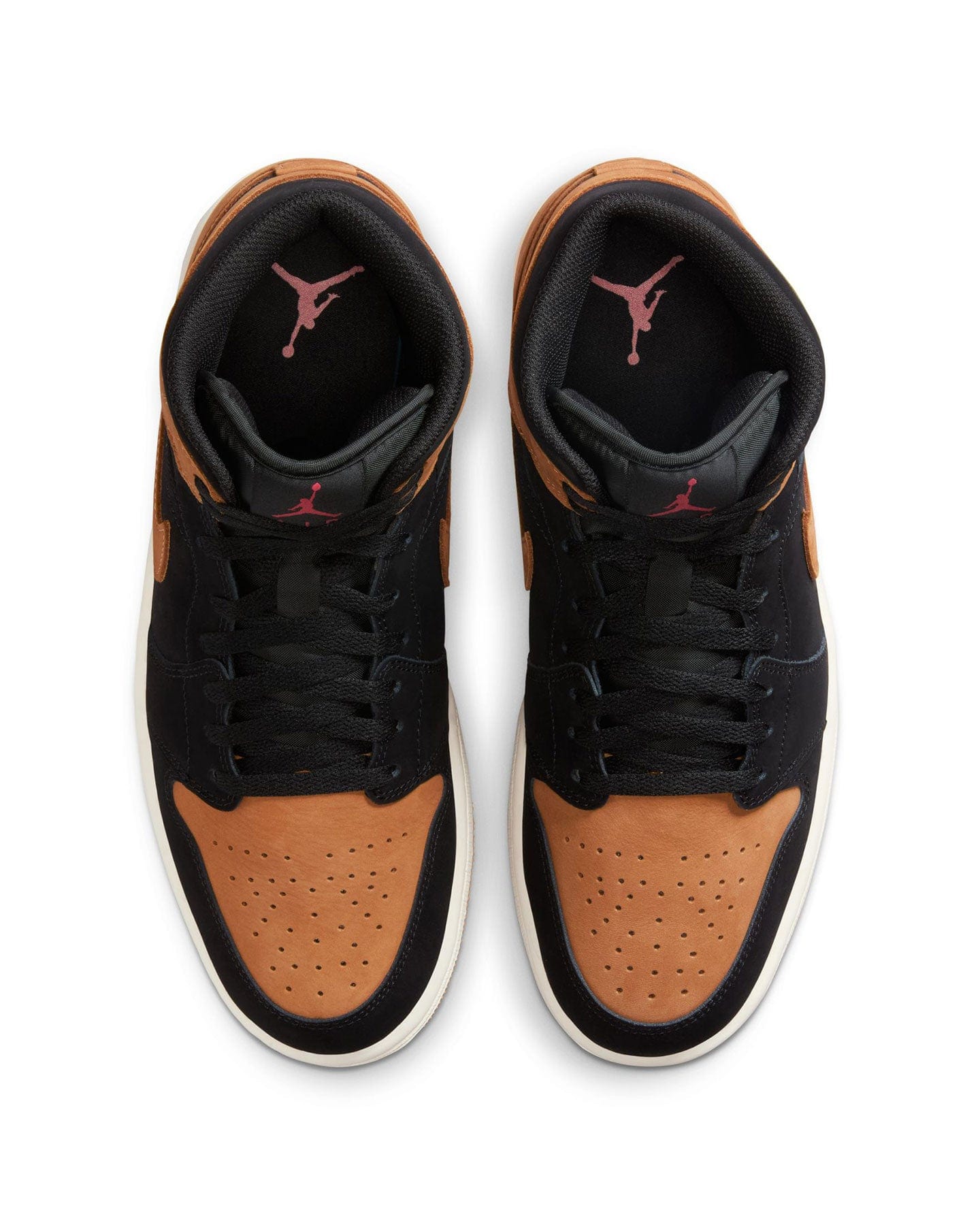 Jordan 1 Mid SE - Black / Flax - Varsity Red - Sail - -
