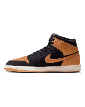 Jordan 1 Mid SE - Black / Flax - Varsity Red - Sail - -