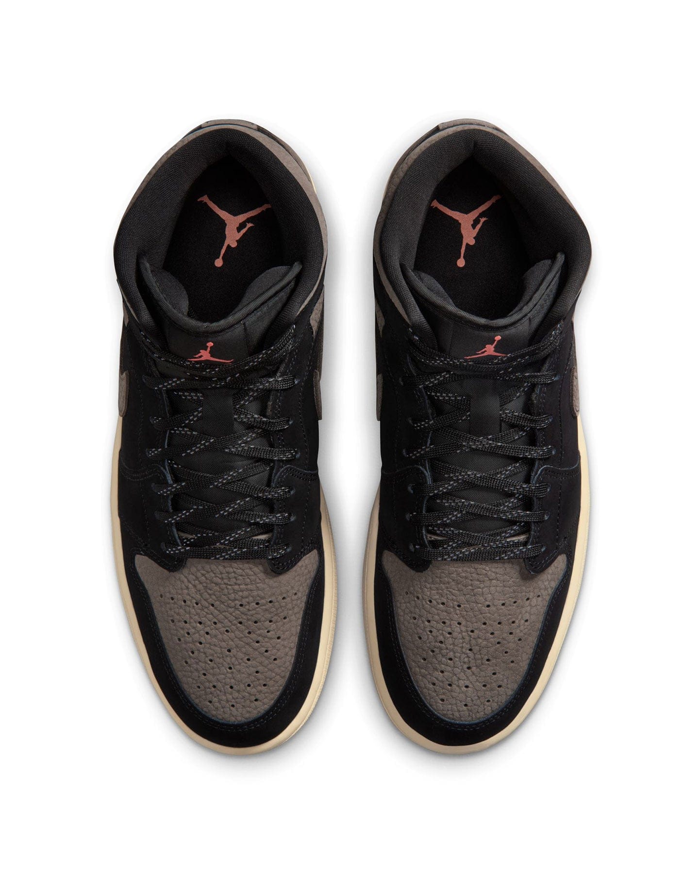 Jordan 1 Mid SE - Black / Olive - Lt Wild Mango - -