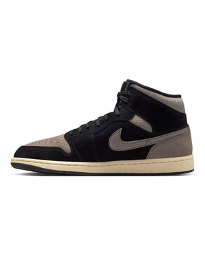 Jordan 1 Mid SE - Black / Olive - Lt Wild Mango - -