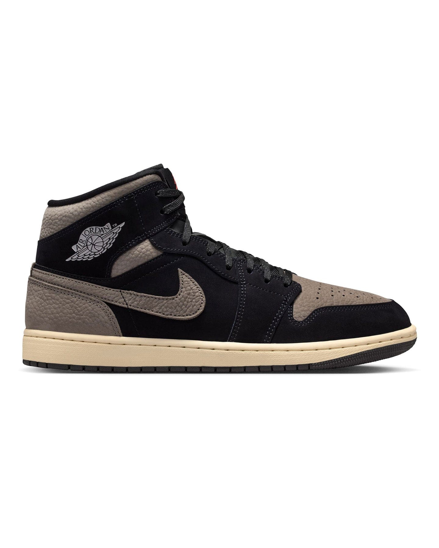 Jordan 1 Mid SE - Black / Olive - Lt Wild Mango - -