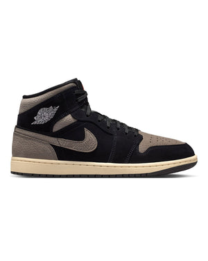 Jordan 1 Mid SE - Black / Olive - Lt Wild Mango - -