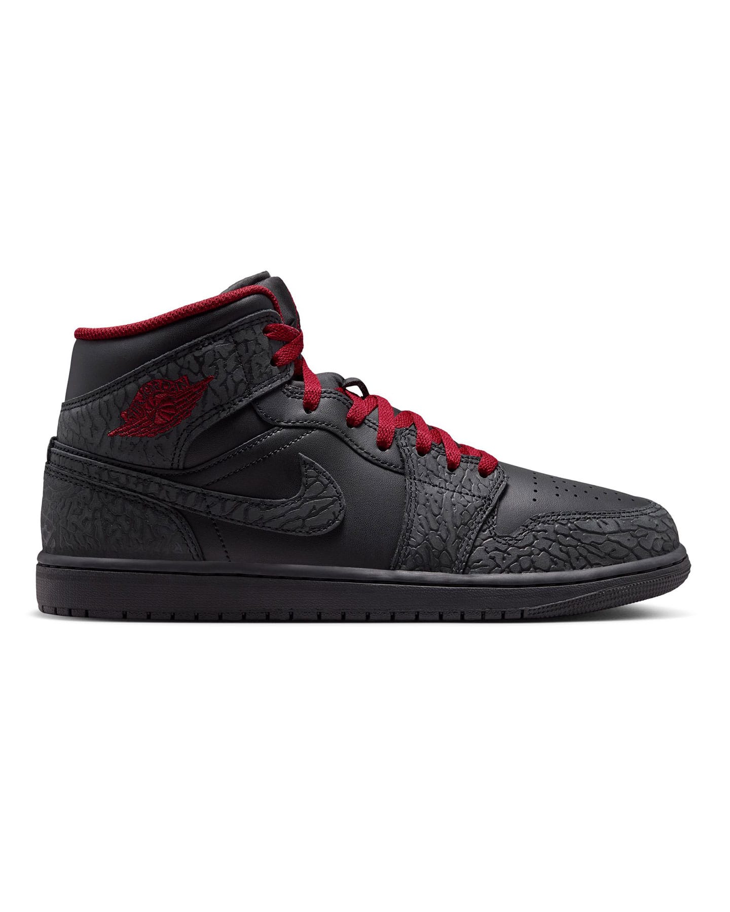 Jordan 1 Mid SE - Black / Tough Red - Black - -
