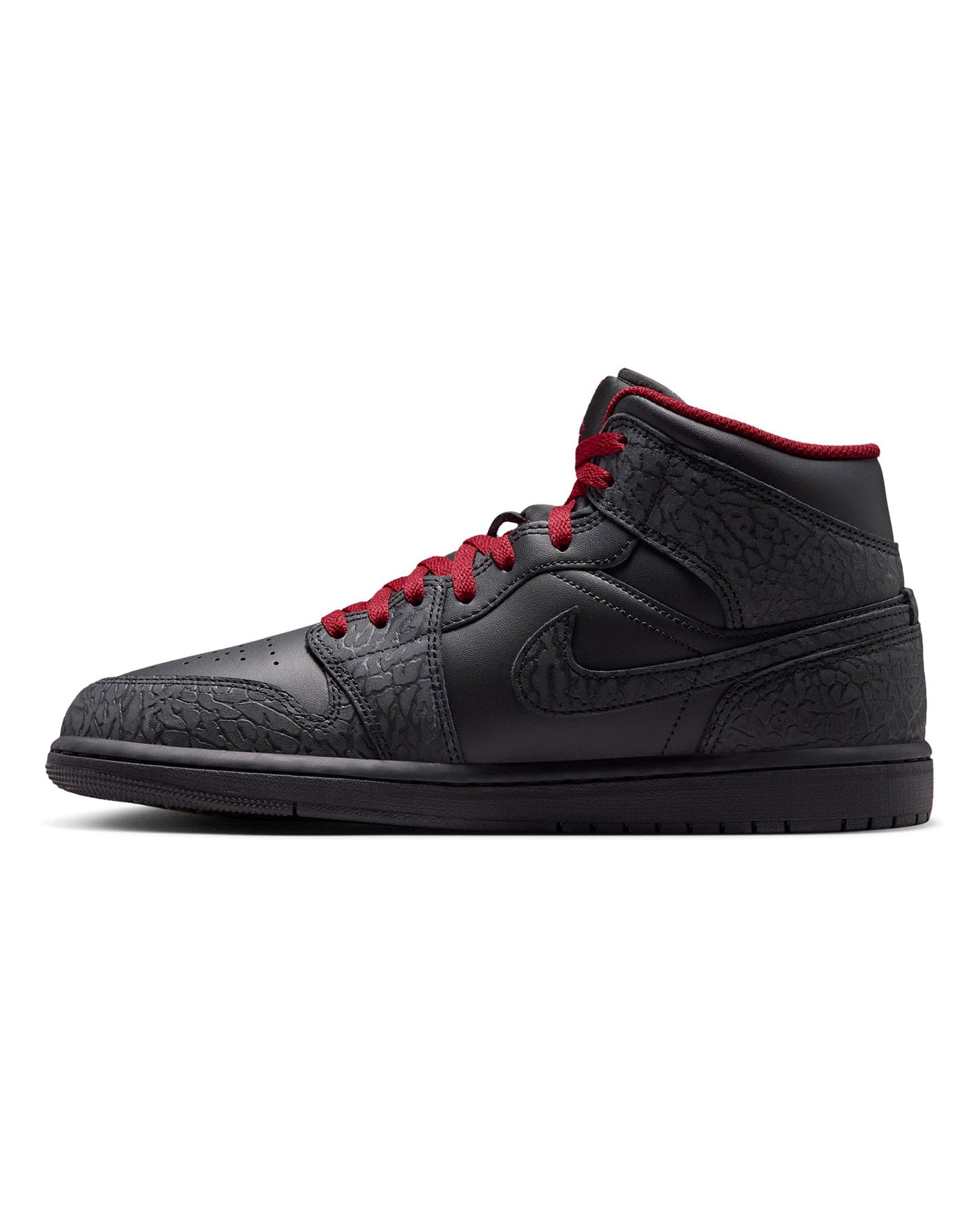 Jordan 1 Mid SE - Black / Tough Red - Black - -
