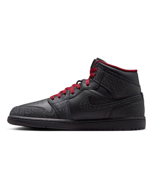 Jordan 1 Mid SE - Black / Tough Red - Black - -