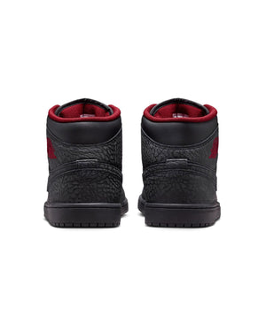 Jordan 1 Mid SE - Black / Tough Red - Black - -