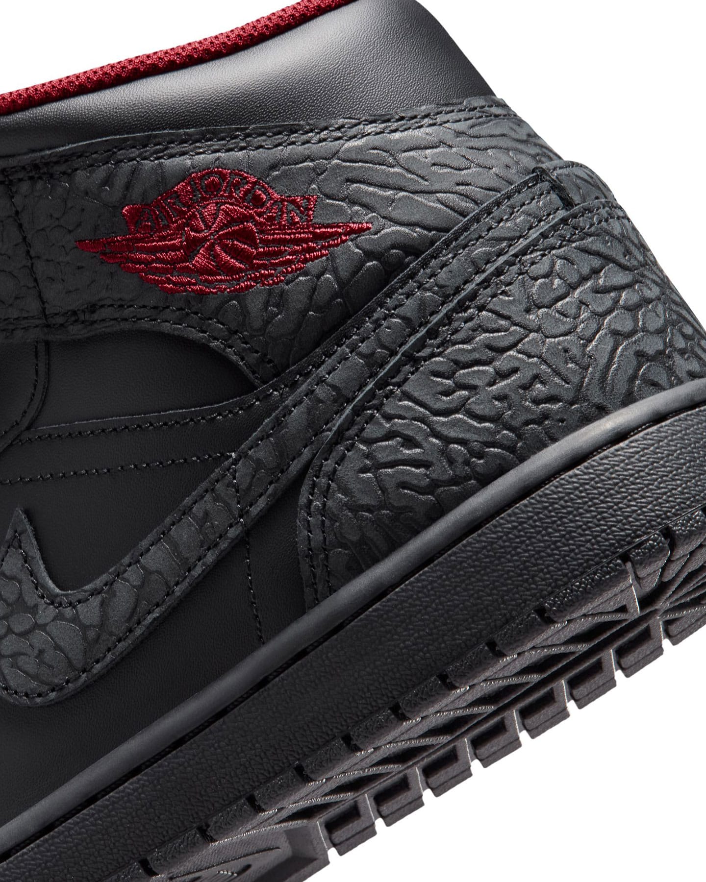 Jordan 1 Mid SE - Black / Tough Red - Black - -