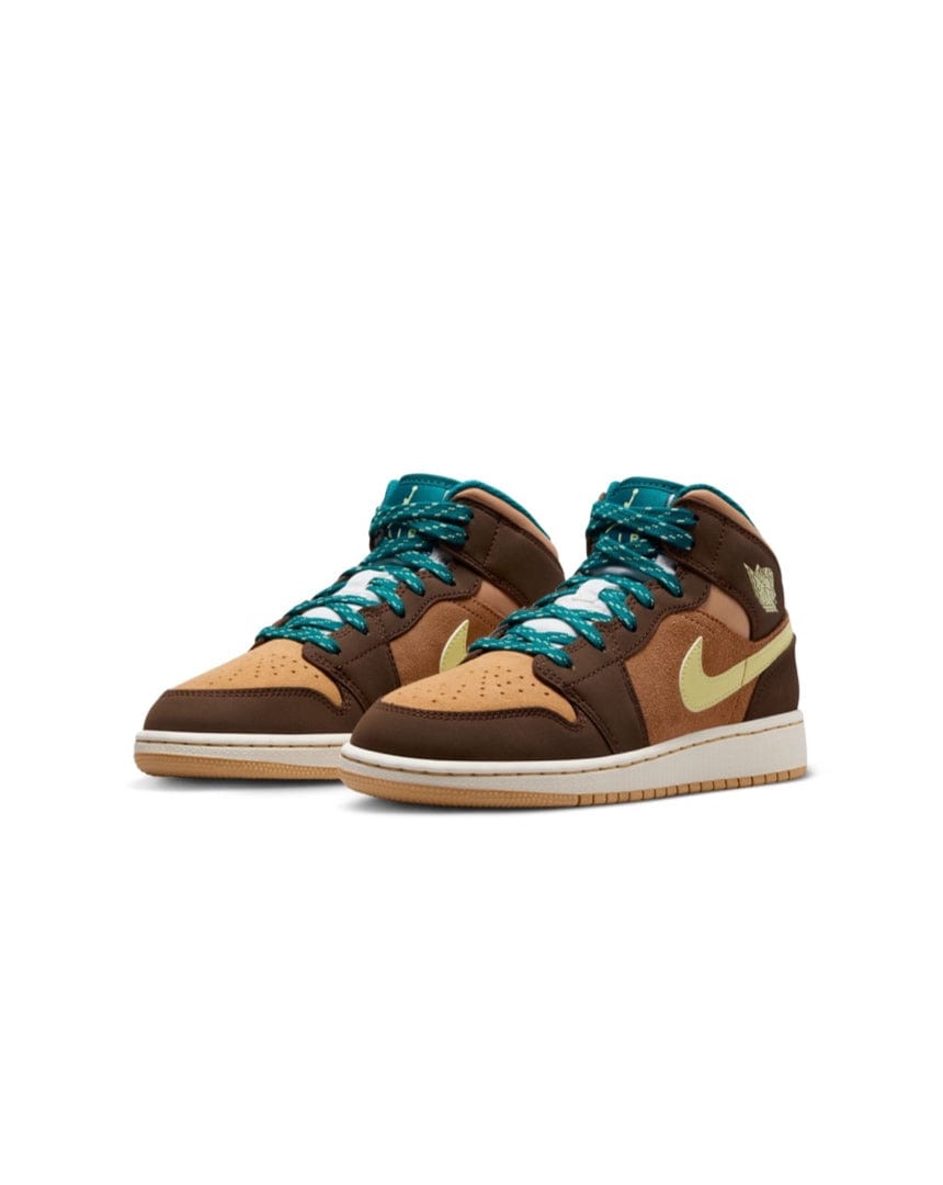 Jordan 1 Mid SE ( GS ) - Cacao Wow - -