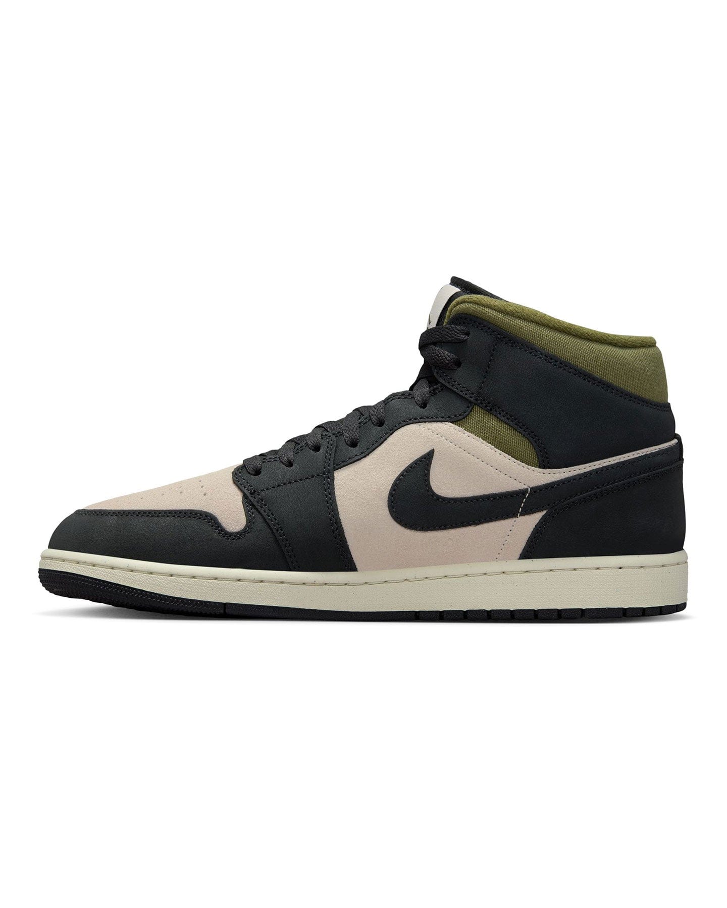 Jordan 1 Mid SE - Lt Orewood Brown / Off Noir - Medium Olive - -