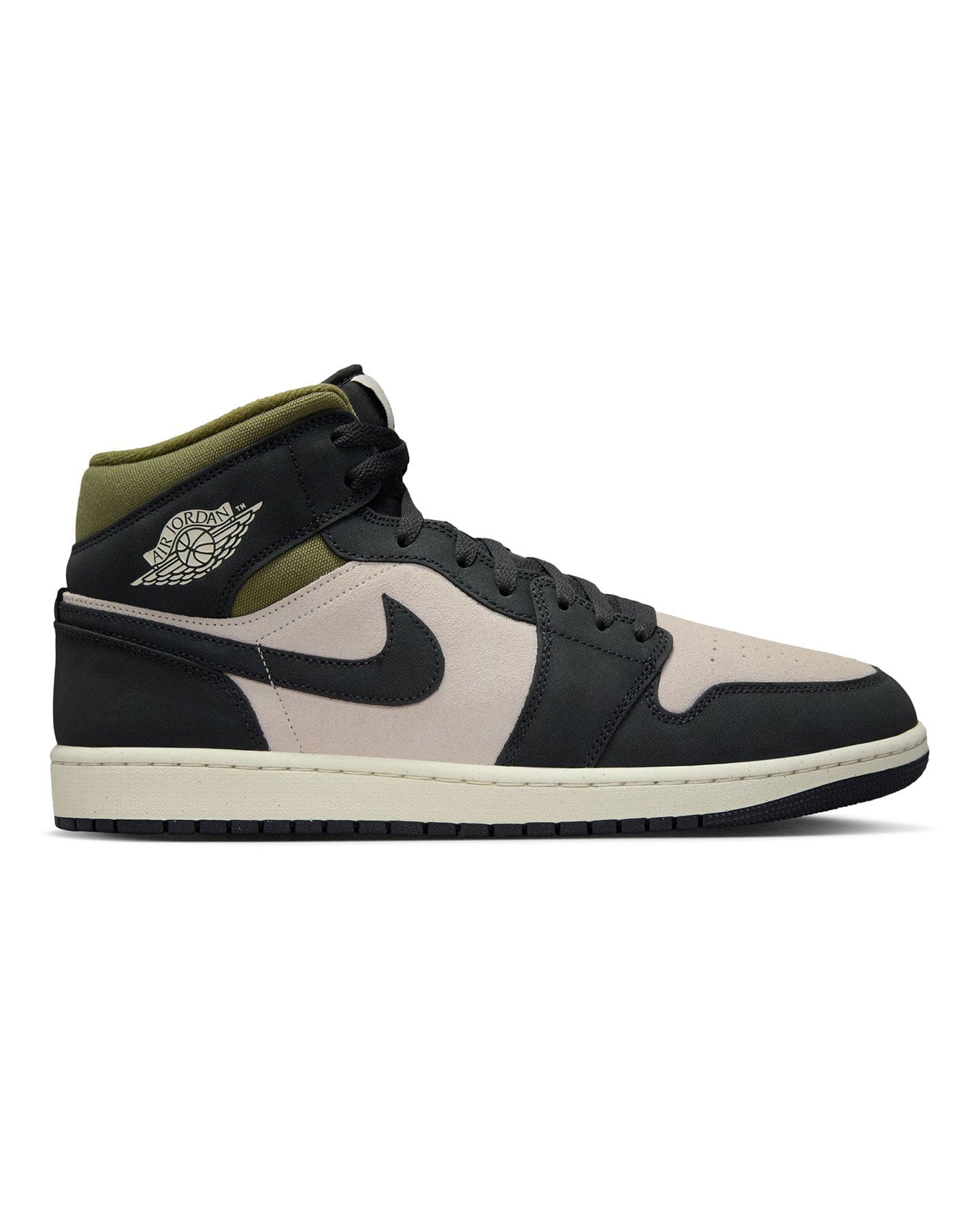 Jordan 1 Mid SE - Lt Orewood Brown / Off Noir - Medium Olive - -