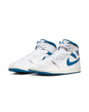 Jordan 1 Mid SE - White / Industrial Blue - Sail - -