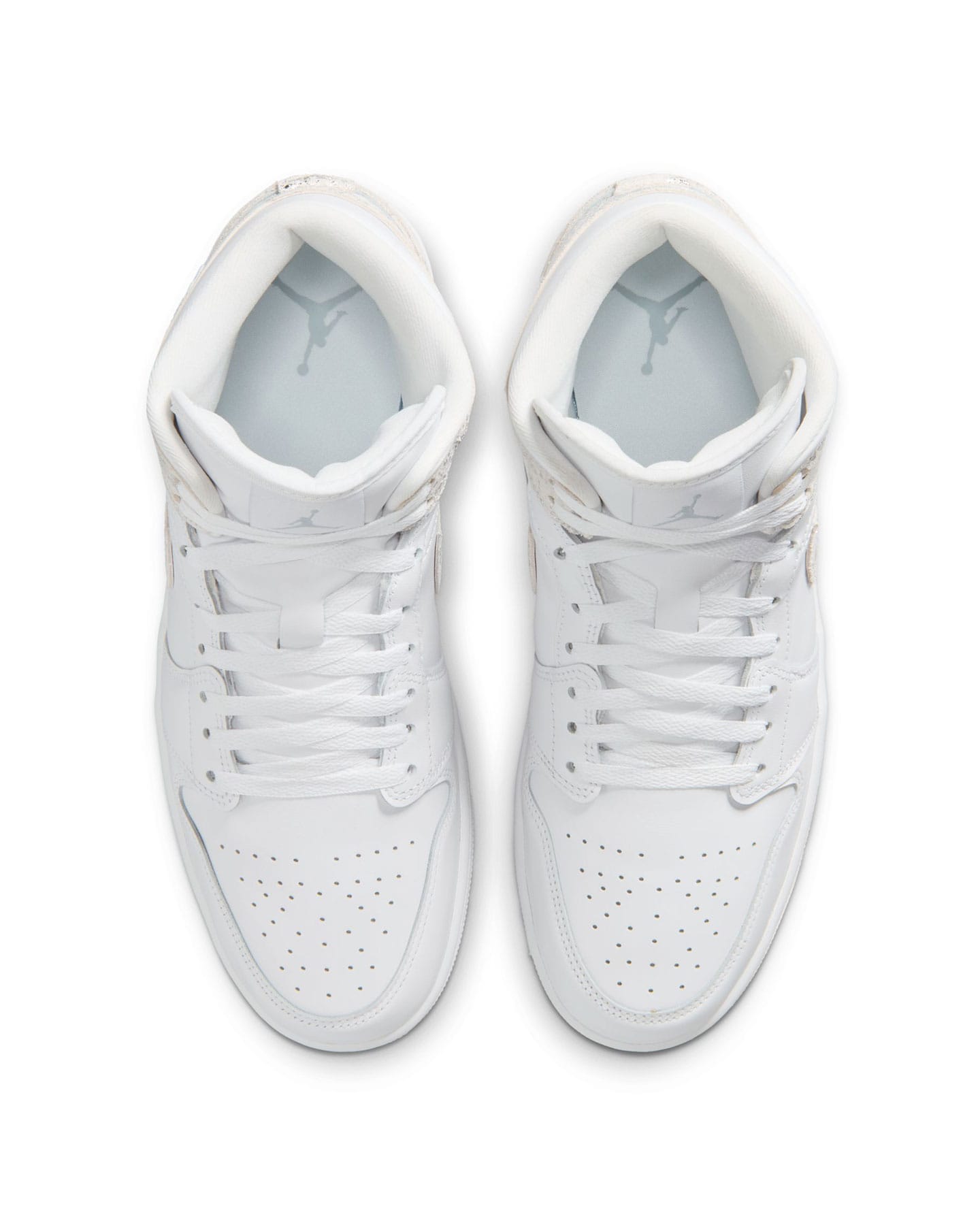 Jordan 1 Mid SE - White / White / Silver - -