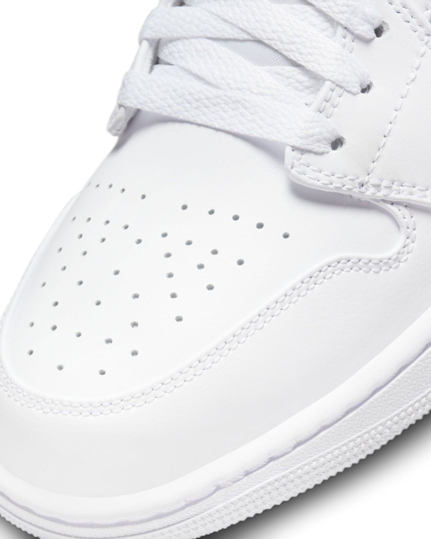 Jordan 1 Mid - White / White - White - -