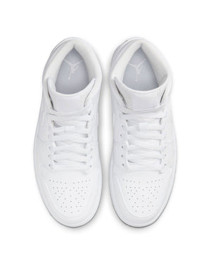 Jordan 1 Mid - White / White - White - -