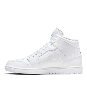 Jordan 1 Mid - White / White - White - -