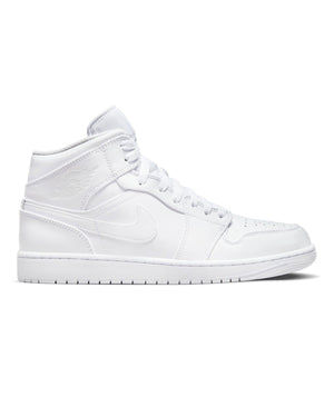 Jordan 1 Mid - White / White - White - -