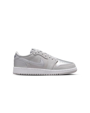 Jordan 1 Retro Low OG (GS) - Neutral Grey / Metallic Silver - -