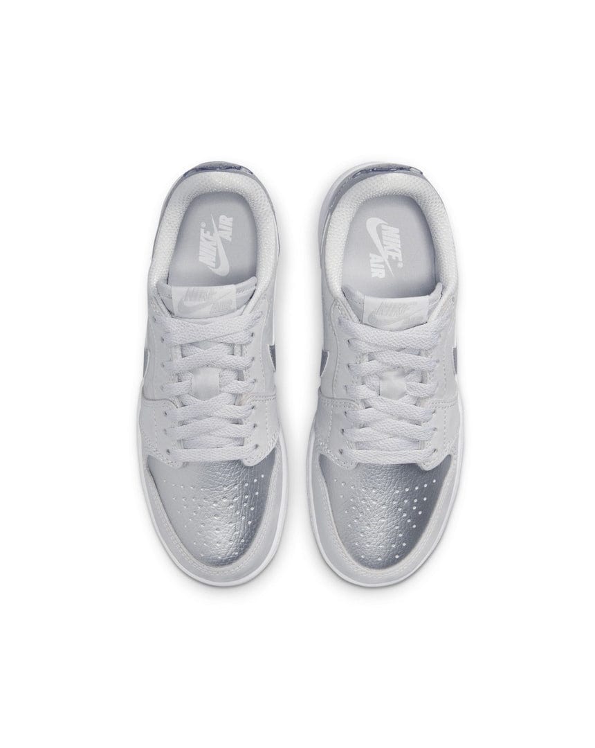 Jordan 1 Retro Low OG (GS) - Neutral Grey / Metallic Silver - -