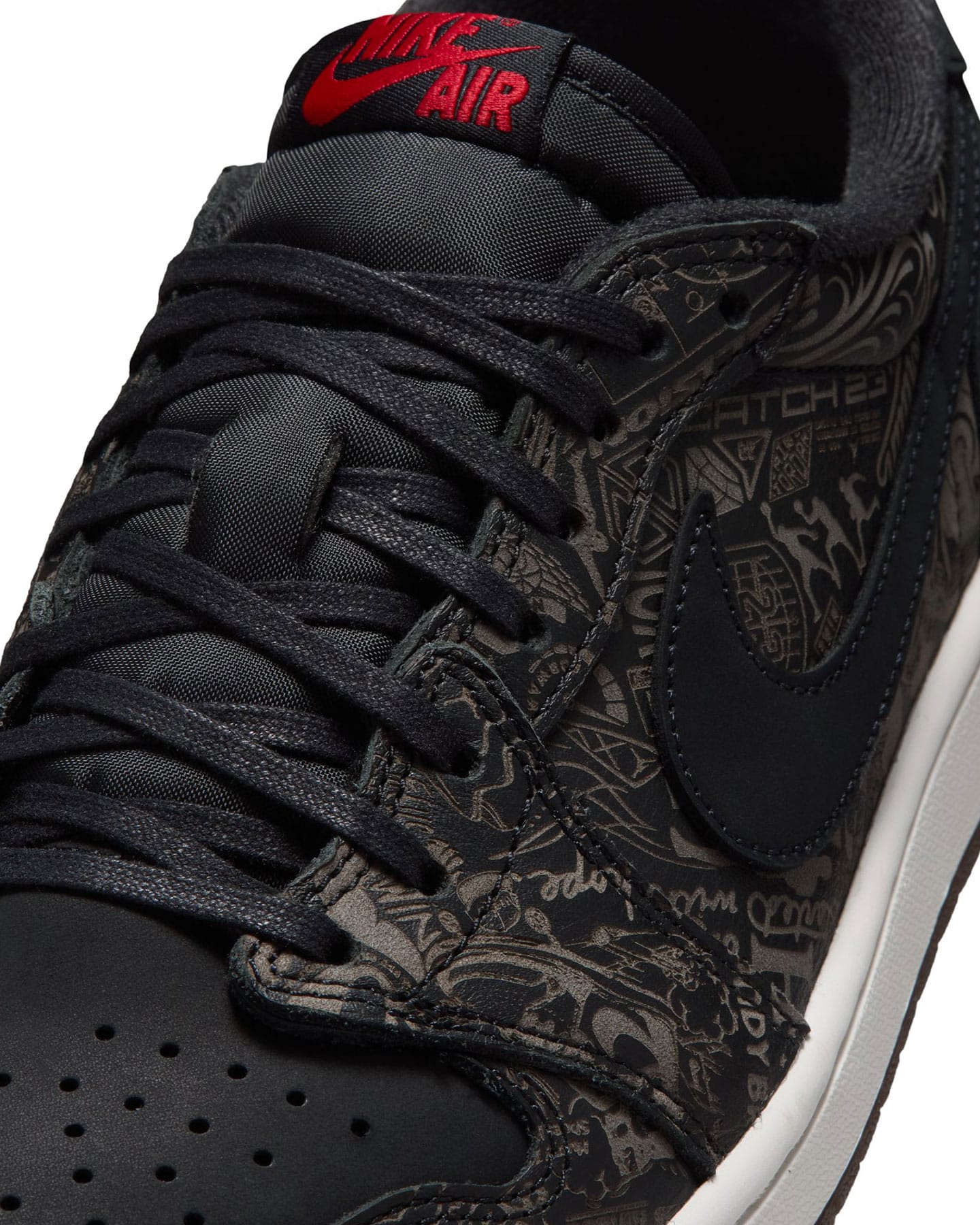 Jordan 1 Retro Low OG Laser - Black / Varsity Red - Summit White - -